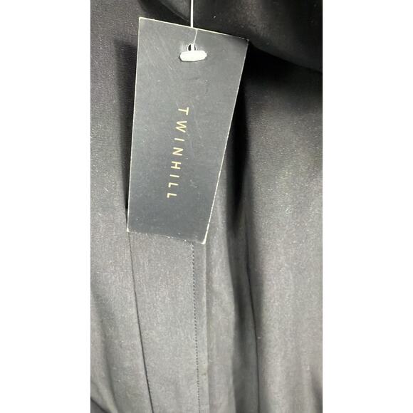 Twinhill Coat Mens 42S Black Hooded Fly Front Thinsulate Lined Overcoat Jacket - Picture 12 of 14